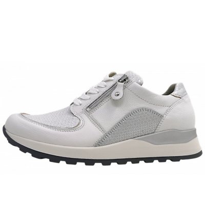 Waldläufer Hiroko sportlicher Schnürer in weiss silber 663 Waldläufer Hiroko sportlicher Schnürer in weiss silber 663