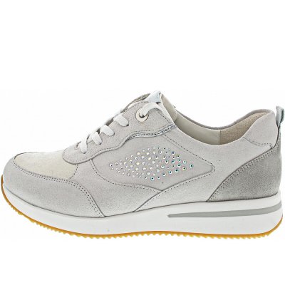Waldläufer H-Agnes sportlicher Schnürer in latte silber weiss Waldläufer H-Agnes sportlicher Schnürer in latte silber weiss