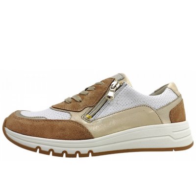 Waldläufer H-April sportlicher Schnürer in toffee gold weiss Waldläufer H-April sportlicher Schnürer in toffee gold weiss