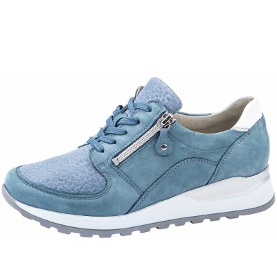 Waldläufer Hirokko 20 "Weite H" Schnürer in denim weiss Waldläufer Hirokko 20 "Weite H" Schnürer in denim weiss