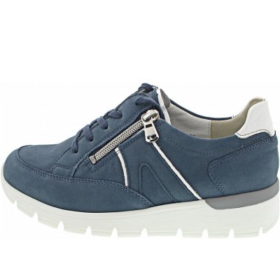 Waldläufer K-Ramona sportlicher Schnürer in denim weiss denim Waldläufer K-Ramona sportlicher Schnürer in denim weiss denim