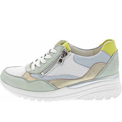 Waldläufer H-Carla sportlicher Schnürer in menta weiss sky lime Waldläufer H-Carla sportlicher Schnürer in menta weiss sky lime